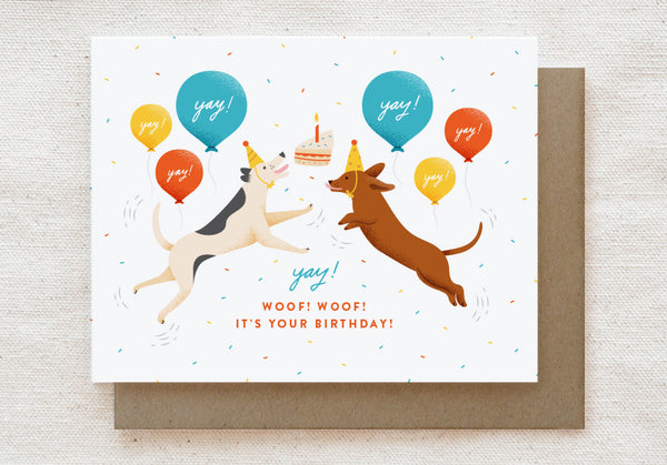 201-C: EXCITED DOGS BIRTHDAY
